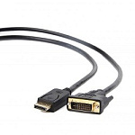1279566 Кабель DisplayPort-DVI Gembird/Cablexpert 3м, 20M/19M, черный, экран, пакет(CC-DPM-DVIM-3M)