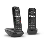 1835041 Gigaset AS690(A) DUO Р/Телефон Dect RUS черный (труб. в компл.:2шт) АОН