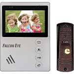 1739904 Falcon Eye KIT- Vista Комплект. Видеодомофон: дисплей 4" TFT; механические кнопки; подключение до 2-х вызывных панелей; OSD меню; питание AC 220В (вс