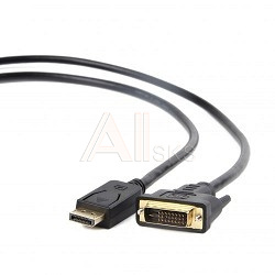 1279566 Кабель DisplayPort-DVI Gembird/Cablexpert 3м, 20M/19M, черный, экран, пакет(CC-DPM-DVIM-3M)
