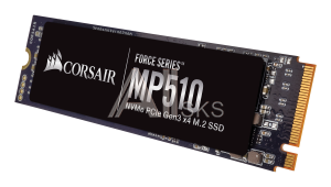 1000608517 Твердотельный накопитель CORSAIR SSD Force MP510, 480GB, M.2(22x80mm), NVMe, PCIe 3.0 x4, 3D TLC, R/W 3480/2000MB/s, IOPs 490 000/120 000, TBW 360,