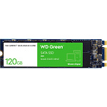 1000683078 Твердотельный накопитель WD SSD Green, 120GB, M.2(22x80mm), SATA3, 3D TLC, R/W 545/430MB/s, IOPs 37 000/63 000, TBW 40, DWPD 0.3 (12 мес.)