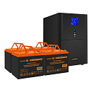 296871 Комплект ИБП EX295990RUS + батарея 80Aч EX285654RUS 4шт (инвертор, синус, для котла) ExeGate SineTower SZ-3000.LCD.AVR.3SH.1C13.RJ.USB <3000VA/2400W,