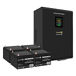 296677 Комплект ИБП EX296005RUS + батарея 26Aч EX282970RUS 4шт (инвертор, синус, для котла, настенный) ExeGate FineSine SX-7000.LCD.AVR.2SH.T <7000VA/5000W,