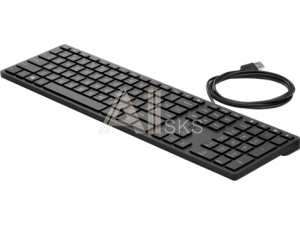 9SR37AA#ACB Keyboard HP Wired Desktop 320K black (Halley) - RUSS