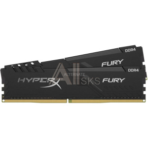 1314454 Модуль памяти KINGSTON Fury Gaming DDR4 Общий объём памяти 32Гб Module capacity 16Гб Количество 2 3000 МГц Множитель частоты шины 16 1.2 В черный HX43