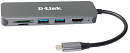 1635965 Разветвитель USB 3.0 D-Link DUB-2327 2порт. черный (DUB-2327/A1A)