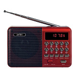 1709618 Perfeo радиоприемник цифровой PALM FM+ 87.5-108МГц/ MP3/ питание USB или 18650/ красный (i90-red) [PF_A4871]