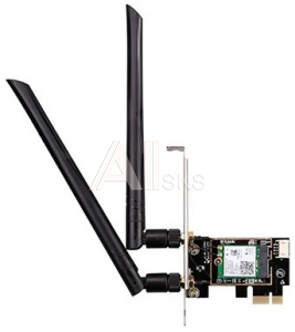 D-Link DWA-X582, Wireless AX3000 Dual-band PCI Express Adapter.802.11a/b/g/n/ac and 802.11ax compatible, switchable Dual band 2.4 GHz or 5 GHz; Up to
