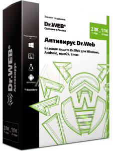 LBW-W12-0005-1 Антивирус Dr.Web PRO для Windows (Антивирус + Брандмауэр), Windows, База, 5 лиц., 12 мес