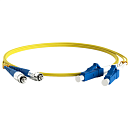 Кабельная сборка Hyperline FC-D2-9-FC/UR-LC/UR-H-5M-LSZH-YL Патч-корд волоконно-оптический (шнур) SM 9/125 (OS2), FC/UPC-LC/UPC, 2.0 мм, duplex, LSZH,