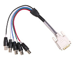 1000229922 Кабель интерфейсный/ Monitor adapter cable - DVI-A(M) to 5-BNC(F), 1', 305mm. Use to break out DVI from codec (DVI-I connector) to YPbPr for