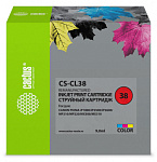 692501 Картридж струйный Cactus CS-CL38 CL-38 многоцветный (9мл) для Canon Pixma iP1800/iP1900/iP2500/iP2600/MP140/MP190/MP210/MP220/MP470/MX300/MX310