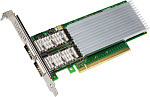1000586859 Сетевая карта Intel Celeron Intel® Ethernet Network Adapter E810-CQDA2, 2xQSFP28 ports, 100GbE, PCI-E x16 gen3/gen4, iWARP/RoCEv2, IEEE 1588 PTP, ADQ, iSCSI, NFS,
