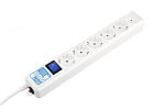 SPL(5+1)-16B-P-3M Power Cube сетевой фильтр PRO, 3 метра, 6 розеток (5 с заземлением + 1 без заземления), 16А/3,5кВт, cечение провода: 3х1,0мм2, цвет белый, гарантия 5