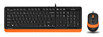 1147551 Клавиатура + мышь A4Tech Fstyler F1010 клав:черный/оранжевый мышь:черный/оранжевый USB Multimedia (F1010 ORANGE)
