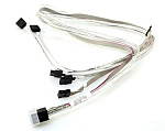 Кабель Supermicro CBL-SAST-0556 internal mini SAS HD to 4 SATA, 90/90/75/75cm w/75cm SB, S. 30AWG