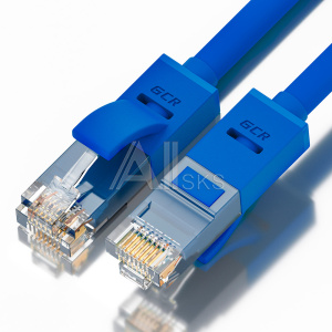 1000507531 Greenconnect Патч-корд прямой 1.5m, UTP кат.5e, синий, позолоченные контакты, 24 AWG, литой, GCR-LNC01-1.5m, ethernet high speed 1 Гбит/с, RJ45, T568B