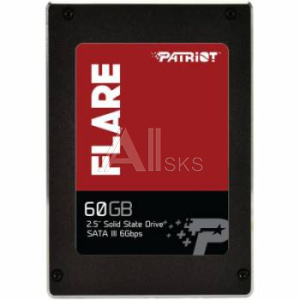 470860 Накопитель SSD Patriot SATA III 60Gb PFL60GS25SSDR Flare 2.5"