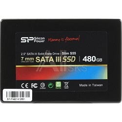 1375237 SSD SILICON POWER 480Gb S55 SP480GBSS3S55S25 {SATA3.0, 7mm}