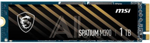 3203741 SSD MSI SPATIUM M390 1Тб M.2 Наличие PCIE NVMe 3D NAND Скорость записи 3000 Мб/сек. Скорость чтения 3300 Мб/сек. 2.15mm TBW 400 Тб Время наработки на