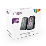 1742942 CBR CMS 512L Black, Акустическая система 2.0, питание USB, 2х3 Вт (6 Вт RMS), материал корпуса пластик, RGB-подсветка, 3.5 мм линейный стереовход, рег