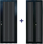 TWT-CBB-DR42-6x-S-P1 Комплект дверей 42U, 600 мм, черный, передняя - перфорированная, задняя - распашная перфорированная TWT-CBB-DR42-6x-S-P1 Комплект дверей 42U, 600 мм, черный, передняя - перфорированная, задняя - распашная перфорированная