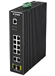 D-Link DIS-200G-12S/A1A, PROJ L2 Managed Industrial Switch with 10 10/100/1000Base-T and 2 1000Base-X SFP ports 8K Mac address, 802.3x Flow Control, 8