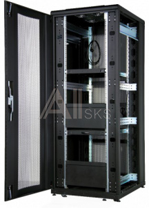 1000598210 Шкаф напольный CloudMax 19"42U600x1200, передняя дверь одностворчатая перфорированная 63%,задняя дверь двустворчатая перфорированная 63%, плоск.