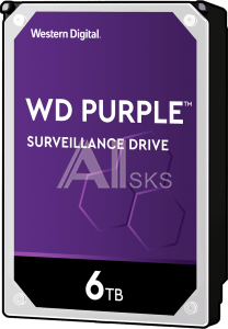 1000681859 Жесткий диск/ HDD WD SATA3 6TB Purple 5640rpm 256Mb 1 year warranty (replacement WD64PURZ,WD62PURZ, WD60PURZ)