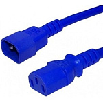 1735251 Hyperline PWC-IEC13-IEC14-1.8-BL кабель питания монитор-компьютер IEC 320 C13 - IEC 320 C14 (3x0.75), 10A, прямая вилка, 1.8 м, цвет синий