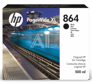 3ED86A Cartridge HP 864 для PageWide XL 4200, черный, 500 мл
