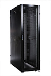 ШТК-СП-48.6.12-44АА-9005 Шкаф серверный ПРОФ напольный 48U (600x1200) дверь перфор. 2 шт., черный, в сборе