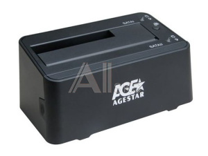 348174 Док-станция для HDD AgeStar 3UBT3-6G SATA III пластик черный 1