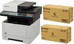 МФУ лазерный Kyocera M2040DN A4 Duplex белый/серый (в комплекте: 2 картриджа)