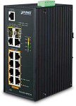 1000459287 коммутатор/ PLANET IP30 Industrial L2/L4 8-Port 10/100/1000T 802.3at PoE + 2-Port 10/100/100T + 2-Port 100/1000X SFP Managed Switch (-40~75 degrees C)