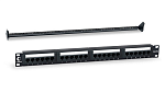 Кабель Cabeus PL-24-Cat.5e-Dual IDC Патч-панель 19" (1U), 24 порта RJ-45, категория 5e, Dual IDC, с задним кабельным организатором