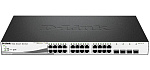 D-Link DGS-1210-28P/F1A, PROJ L2 Smart Switch with 24 10/100/1000Base-T ports and 4 1000Base-T/SFP combo-ports (24 PoE ports 802.3af/802.3at (30 W),