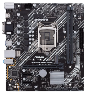 ASUS PRIME H410M-D, LGA1200, H410, 2*DDR4, D-Sub + HDMI, SATA3, Audio, Gb LAN, USB 3.2*4, USB 2.0*6, COM*1, LPT*1 header (w/o cable), mATX ; 90MB13U0-
