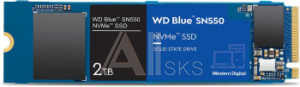 1455884 Накопитель SSD WD Original PCI-E x4 2Tb WDS200T2B0C Blue SN550 M.2 2280