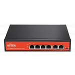 WI-PS205, Коммутатор неуправляемый PoE 65Вт, порты 4 PoE FE + 2FE, режим 250м и VLAN, Watchdog