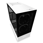 NZXT CA-H510E-W1 H510 Elite Compact Mid Tower Matte White Chassis with Smart Device 2, 2x140mm Aer RGB Case Fans, 1xLED Strip - гарантия 1 год