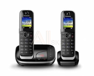 343518 Р/Телефон Dect Panasonic KX-TGJ322RUB черный (труб. в компл.:2шт) автооветчик АОН