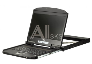 CL3100NX-ATA-RG ATEN 18.5" Ultra Short Depth Single Rail WideScreen LCD Console (USB,VGA, 1366x768)