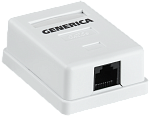 CS2-1C5EU-12-G Розетка инф. настенная RJ45 кат. 5Е UTP 1 порт GENERICA