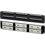 NM-PPU48C Патч-панель 19", кат. 5е, 2U, 48 портов UTP, с возможность установки заднего органайзера