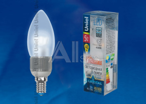 08748 LED-C37P-5W/NW/E14/FR/DIM ALC03SL пластик