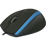1446367 Defender MM-340 Black - Blue USB [52344] {Проводная оптическая мышь, 3 кнопки,1000 dpi}