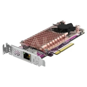 1996755 карта расширения/ QNAP QM2-2P10G1TB Marvell AQC113C PCIe Gen3 x8, Dual M.2 2280 PCIe Gen3 x4 NVMe, LAN 1x10GBASE-T 10GbE, Low-profile bracket pre-load