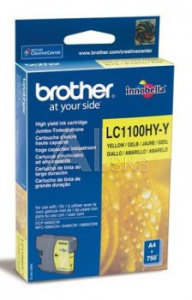 516512 Картридж струйный Brother LC1100HYY желтый (750стр.) для Brother DCP-6690CW